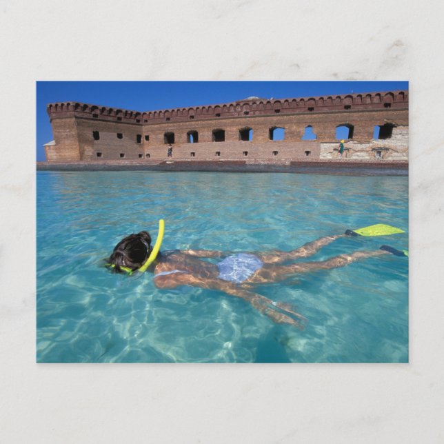 USA, FL, Florida Keys, Fort Jefferson, 1846, Postcard (Front)