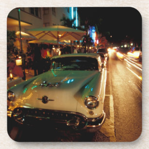 USA, FL, Miami, South Beach at night. 2 Coaster