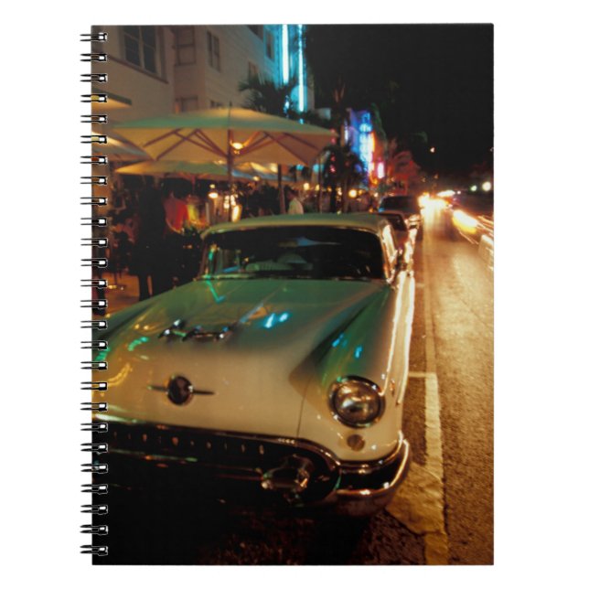 USA, FL, Miami, South Beach at night. 2 Notebook (Front)