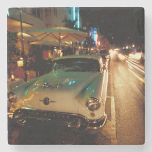 USA, FL, Miami, South Beach at night. 2 Stone Coaster