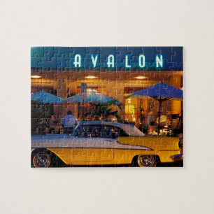 USA, FL, Miami, South Beach at night. Jigsaw Puzzle