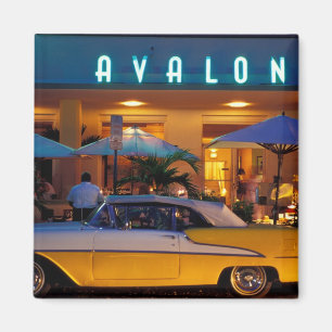 USA, FL, Miami, South Beach at night. Magnet