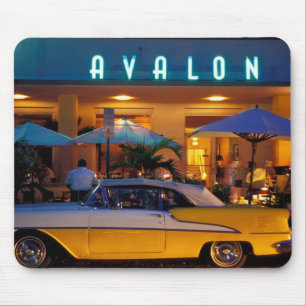 USA, FL, Miami, South Beach at night. Mouse Mat