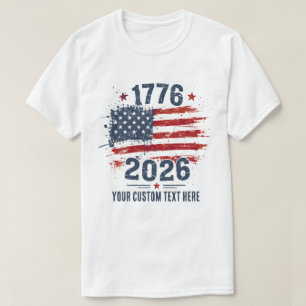 USA Flag 1776 2026 Anniversary T-Shirt
