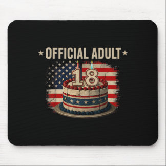 Usa Flag 18 Year Old Eighn 18th Birthday Mouse Mat