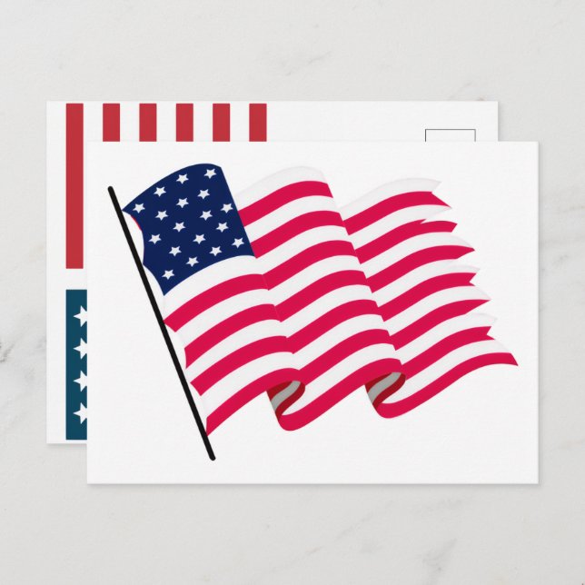 USA Flag 2026 – Bold American Flag for 250th Holiday Postcard (Front/Back)