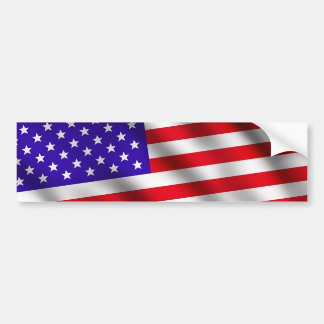 USA flag 3 Bumper Sticker (Front)