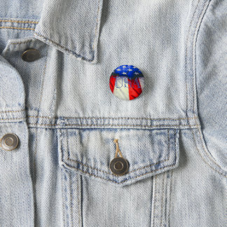 USA Flag 3 Cm Round Badge