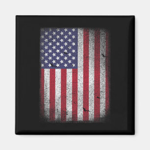 Usa Flag 4th July American Red White Blue Star Str Magnet