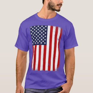 USA Flag 4th July American Red White Blue Star Str T-Shirt