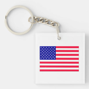 USA Flag 4th July Key Ring