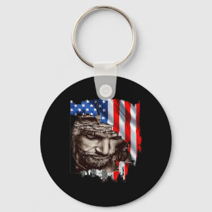 Usa Flag 4th Of July Independence Day Patriotic Key Ring