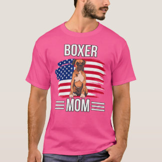Usa Flag 4Th Of July Mother'S Day Merica Boxer Mum T-Shirt