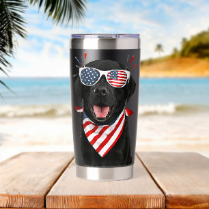 USA flag 4th Of July Patriotic American black cute Insulated Tumbler