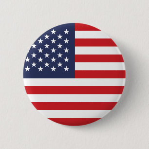 Usa Flag 6 Cm Round Badge