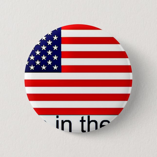 USA Flag 6 Cm Round Badge (Front)