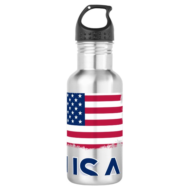 USA Flag   710 Ml Water Bottle (Front)