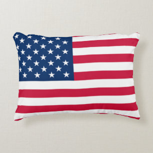 USA Flag Accent Pillow United States of America
