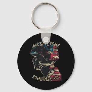 Usa Flag All Gave Some American Armed Forces Memor Key Ring