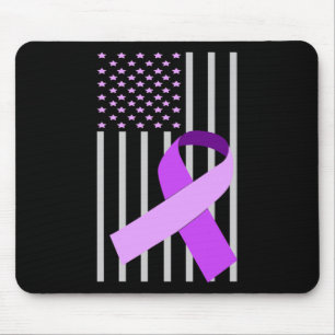 USA Flag Alzheimer Ribbon Alzheimer Disease Awaren Mouse Mat
