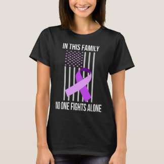 USA Flag Alzheimer Ribbon Alzheimer Disease Awaren T-Shirt