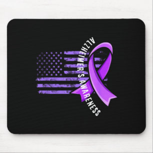 Usa flag alzheimer's awareness support squad mouse mat