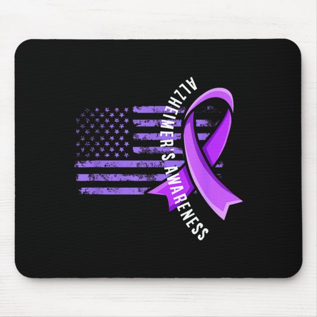 Usa flag alzheimer's awareness support squad mouse mat (Front)