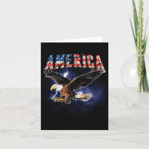 Usa Flag America Font Eagle Flashes For Men And Wo Card