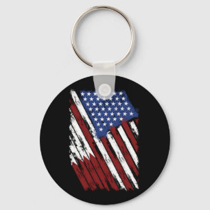 USA Flag America United States Gift Key Ring