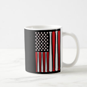 Usa Flag - American Baseball Flag - Vintage Baseba Coffee Mug