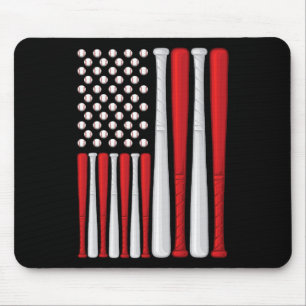 Usa Flag - American Baseball Flag - Vintage Baseba Mouse Mat