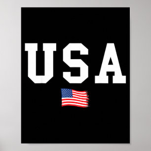 Usa flag american flag patriotic usa 4th of july  poster