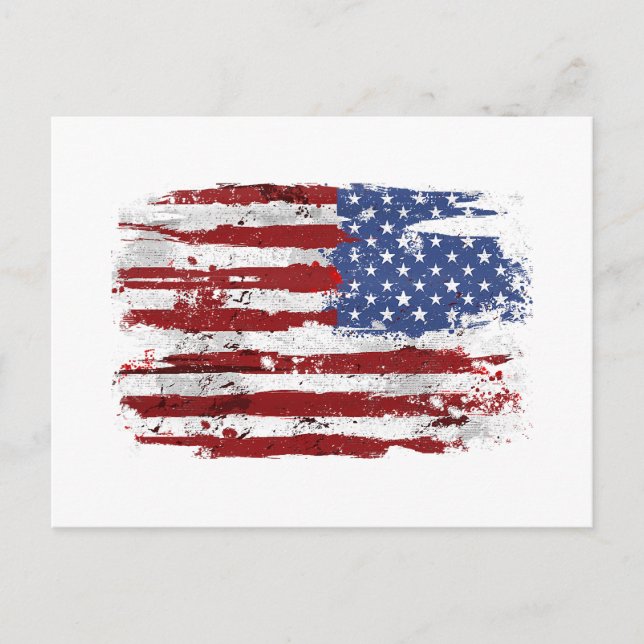 USA Flag American Flag United States of America 4t Holiday Postcard (Front)