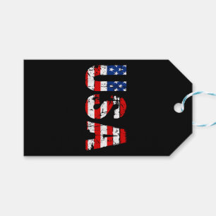USA Flag American Flag US National Patriotic USA 4 Gift Tags