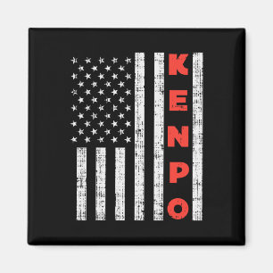 Usa Flag American Kenpo Vintage Patriotic Kempo Ka Magnet