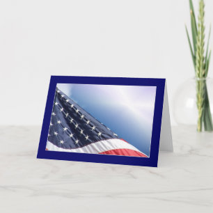 USA Flag - American Patriotic Greeting Card