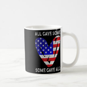 Usa Flag American Patriotic Heart Armed Forces Coffee Mug