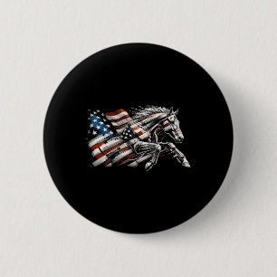 Usa Flag American Quarter Lover 6 Cm Round Badge
