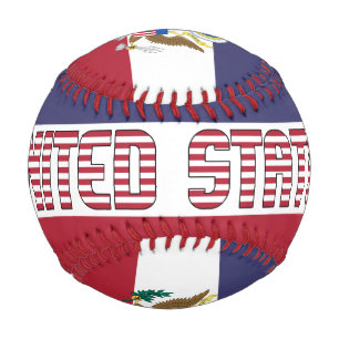 USA Flag and Coat of Arms Patriotic Baseball