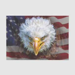 USA Flag and Eagle Tissue For Gift Wrap Paper