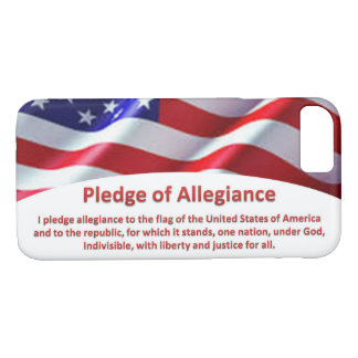 USA Flag and Pledge of Allegiance iPhone 8 Case