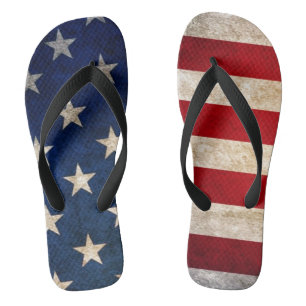usa flag and stars unisex flip flops