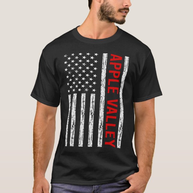 USA Flag - Apple Valley T-Shirt (Front)