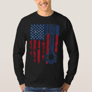 USA Flag Auto Repairman Car Mechanic Wrench Tools T-Shirt