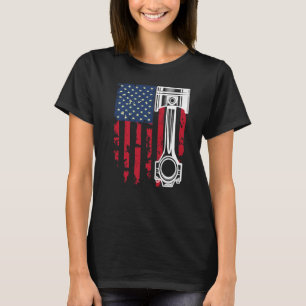 USA Flag Auto Repairman Car Mechanic Wrench Worksh T-Shirt