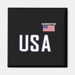 Usa Flag Badminton Team Cool Player Equipment Men Magnet
