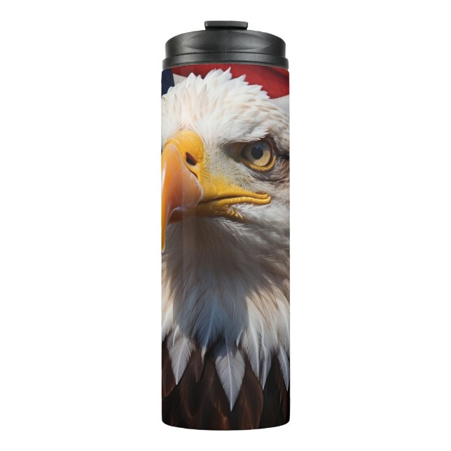 *~* USA Flag Bald EAGLE Patriotic America  AP16 Thermal Tumbler (Front)