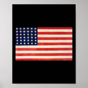 Usa Flag Basic For Men Women And Kids Us Patriotic Poster