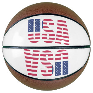 USA Flag Basketball - Stars and Stripes American