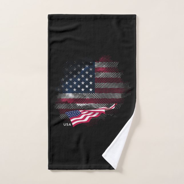 USA flag Bath Towel Set (Hand Towel)